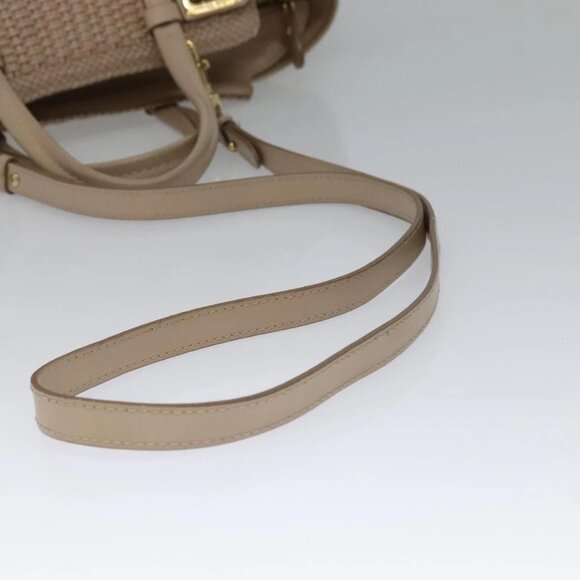 Salvatore Ferragamo Gancini Hand Bag Leather 2way Pink Gold Auth 137425 - Picture 8 of 16